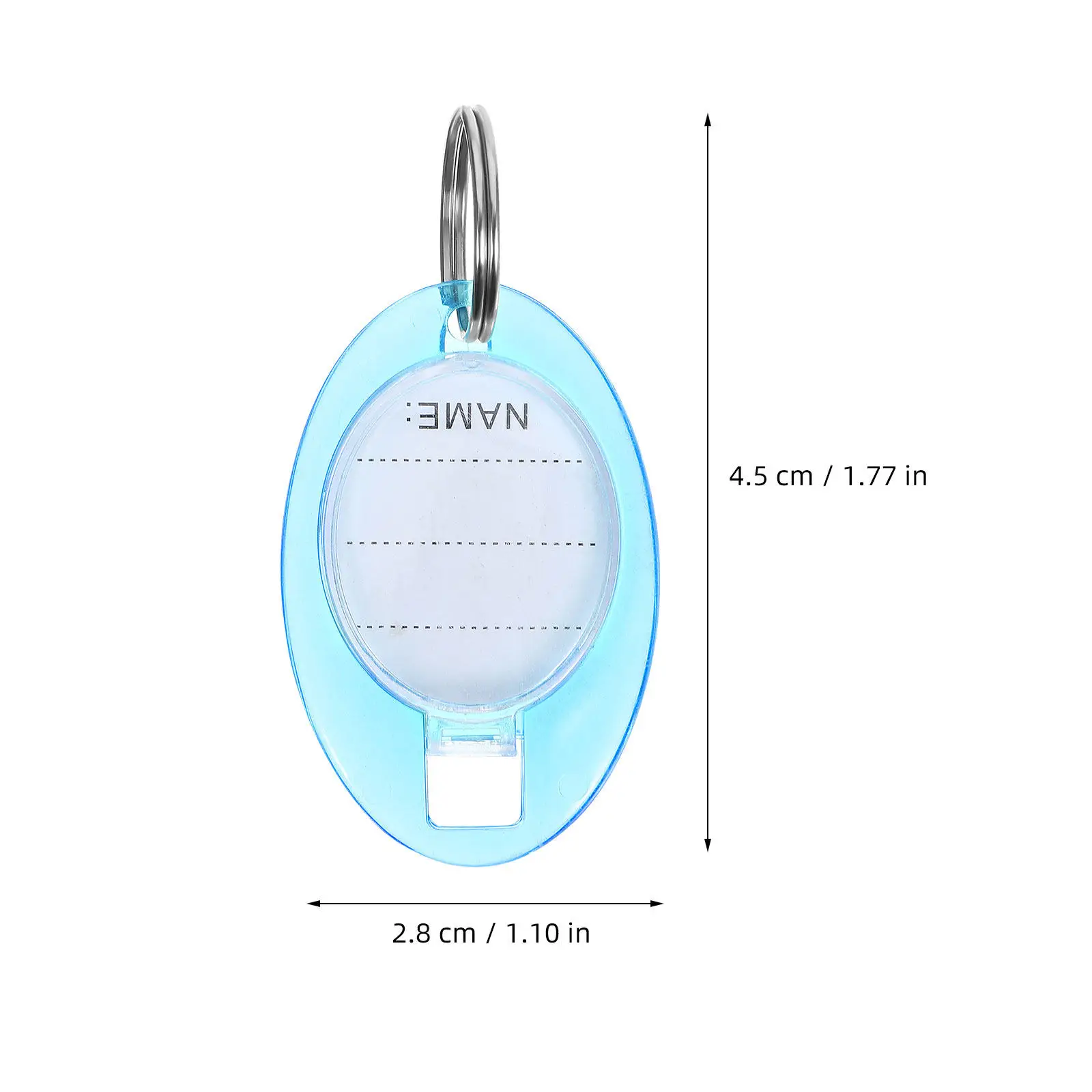 50Pcs Premium Plastic Key Tags with Writeable Paper Insert for Organizing Keys Luggage Drives Pet Tags Agent Key