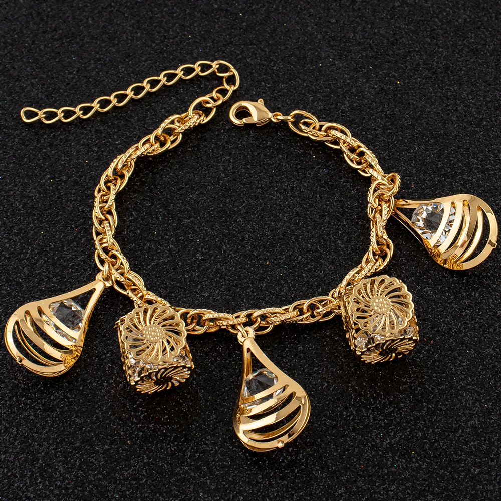 YMJewelry Wassertropfen-Armband aus Edelstahl mit Edelsteinen, Charm-Armbänder für Damen und Herren, für den täglichen Gebrauch im Büro, als Geschenk für Freunde. – Detail 1