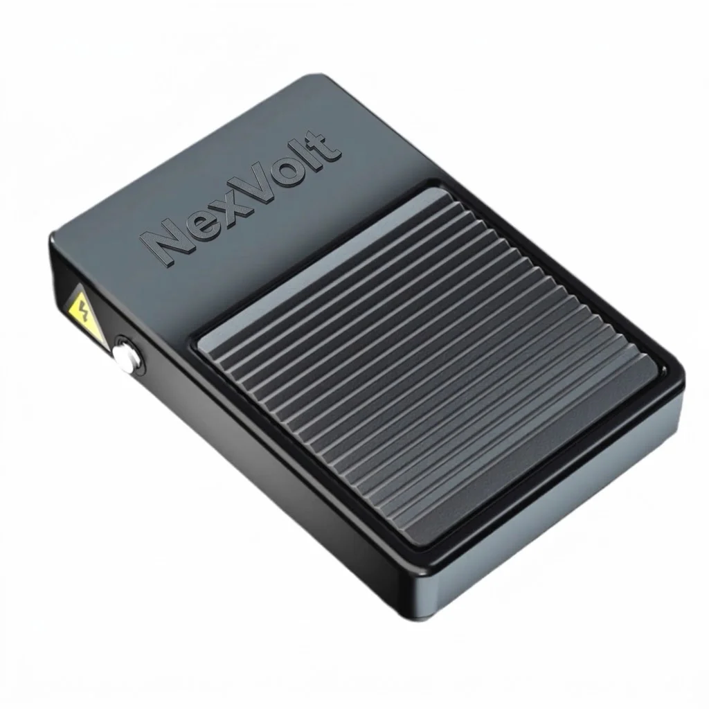 NexVolt Waterproof Foot Switch, Foot‑operated 220V Iron Housing Controller HRF‑MX1‑F