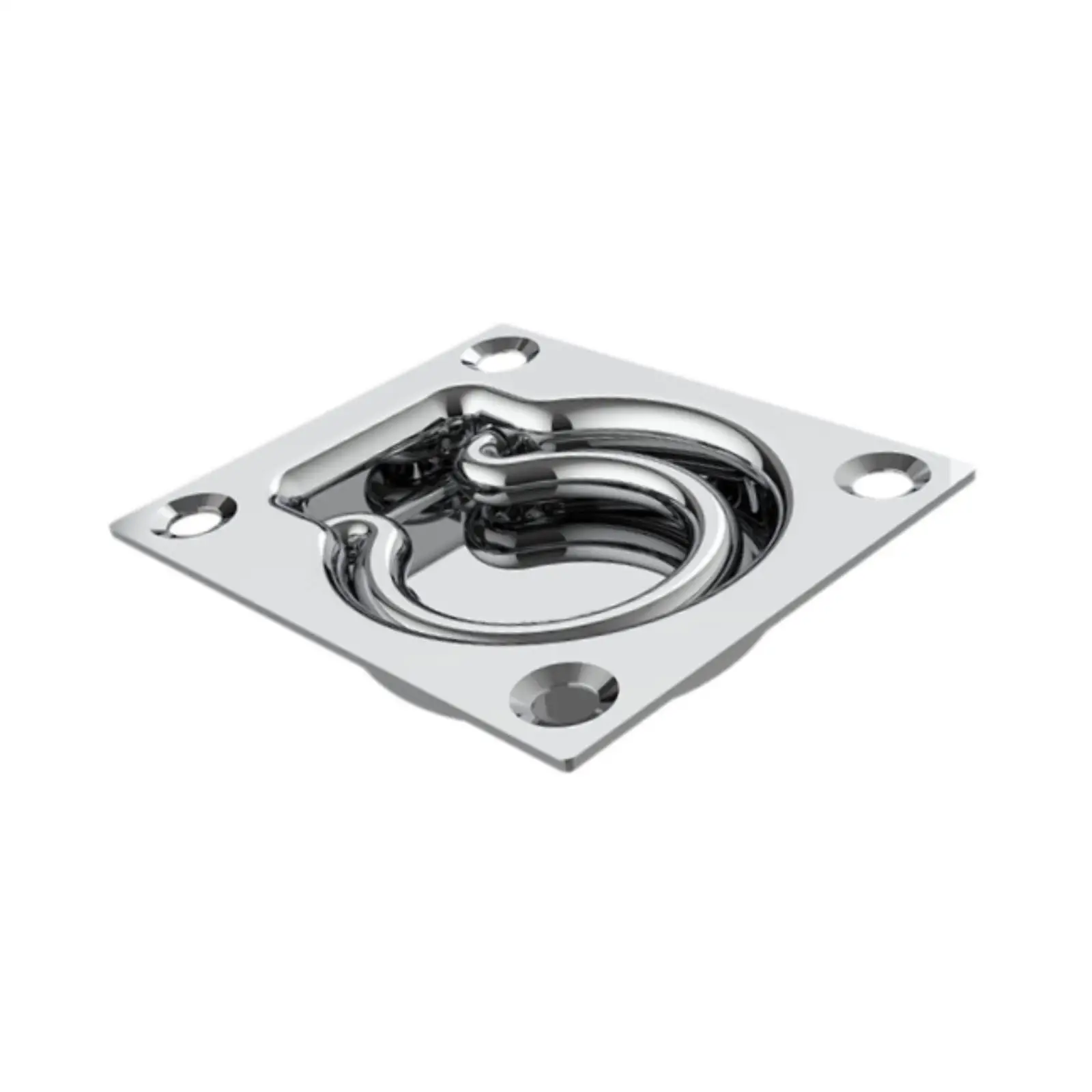 

Stainless Steel Locking Pull Ring Easy to Install Lashing Ring Marine Boat Accessories for Cabinet Locker Yacht Trailer Truck