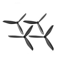 ZHIPAIJI 4PCS 3 Blade Propeller For Hubsan H501S X4 RC Drone Quadcopter FPV Racing Spare Parts DIY Accessories Brown Black White