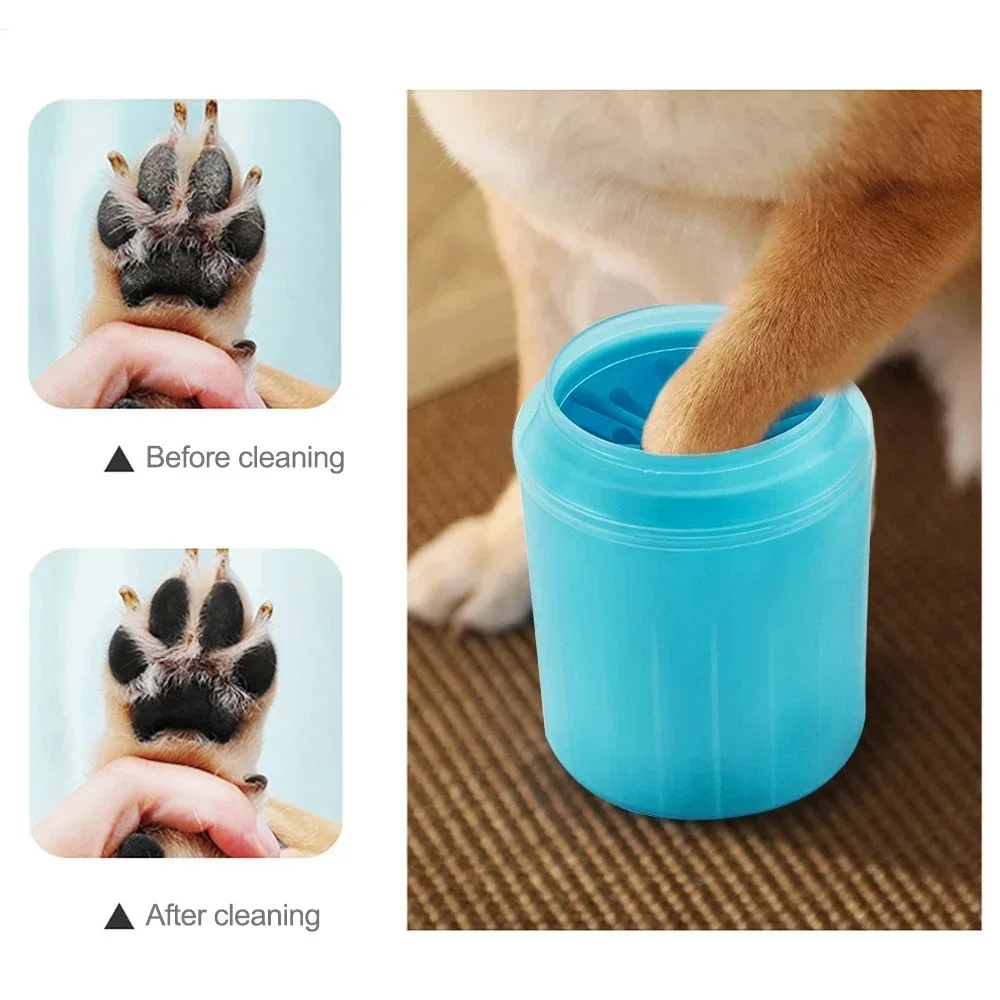 Pet Paw Cleaner spazzola per la pulizia dei piedi in Silicone morbido asciugamano portatile per cani da compagnia rondella per i piedi secchio per