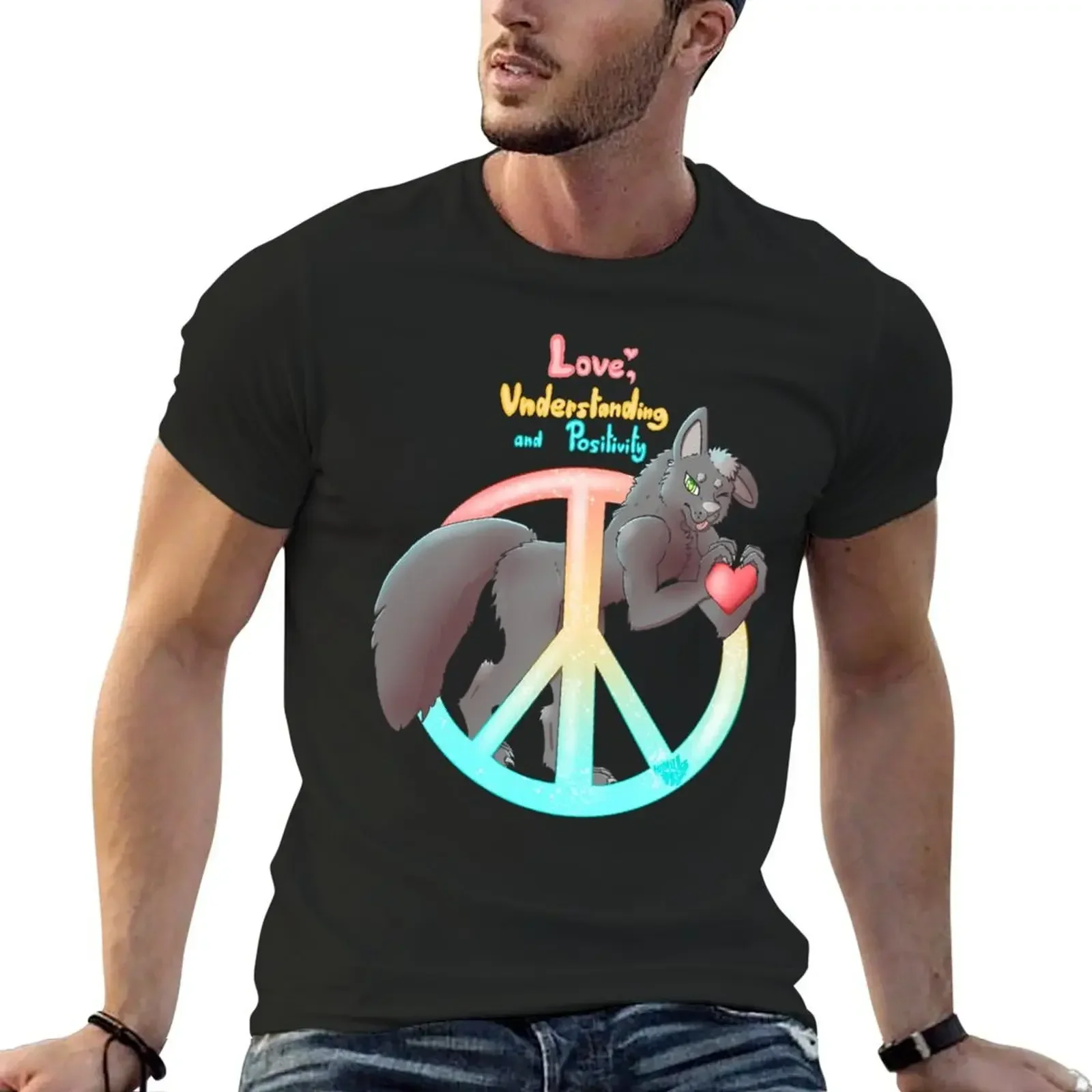 Love, Understanding & Positivity T-Shirt oversized t shirt anime figures customizeds mens t shirts pack