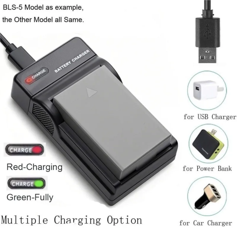 USB-зарядное устройство для цифровых фотоаппаратов Panasonic Lumix DMC-FS33, DMC-FS42, DMC-FS62, DMC-FX40, DMC-FX48, DMC-FX550, DMC-FX580