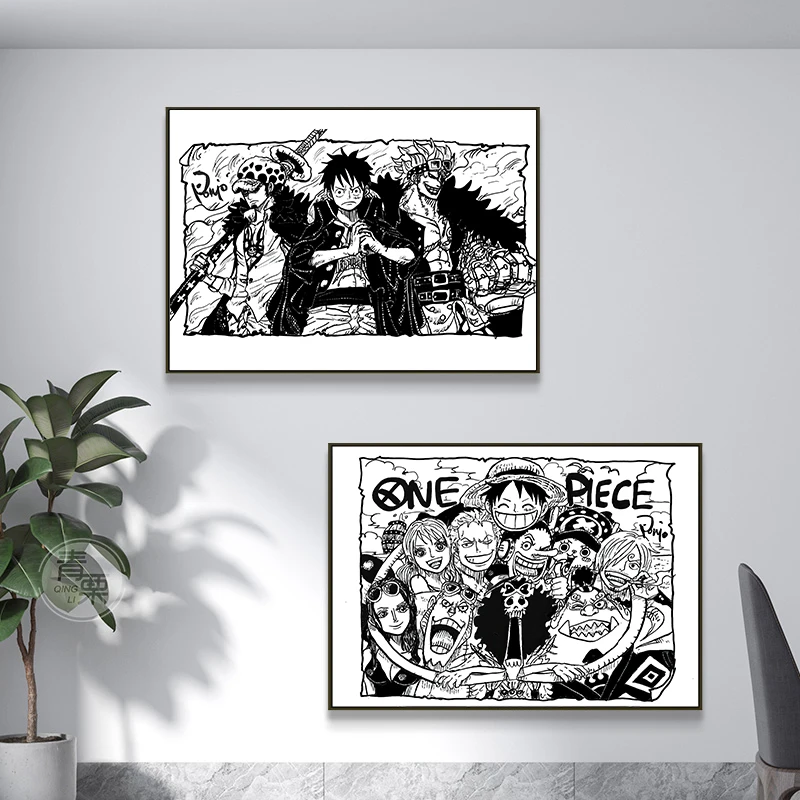 

O-One P-Piece Manga Frameless Canvas Art Print - HD Anime Peripheral Wall Decor for Bedroom Living Room Fans Space