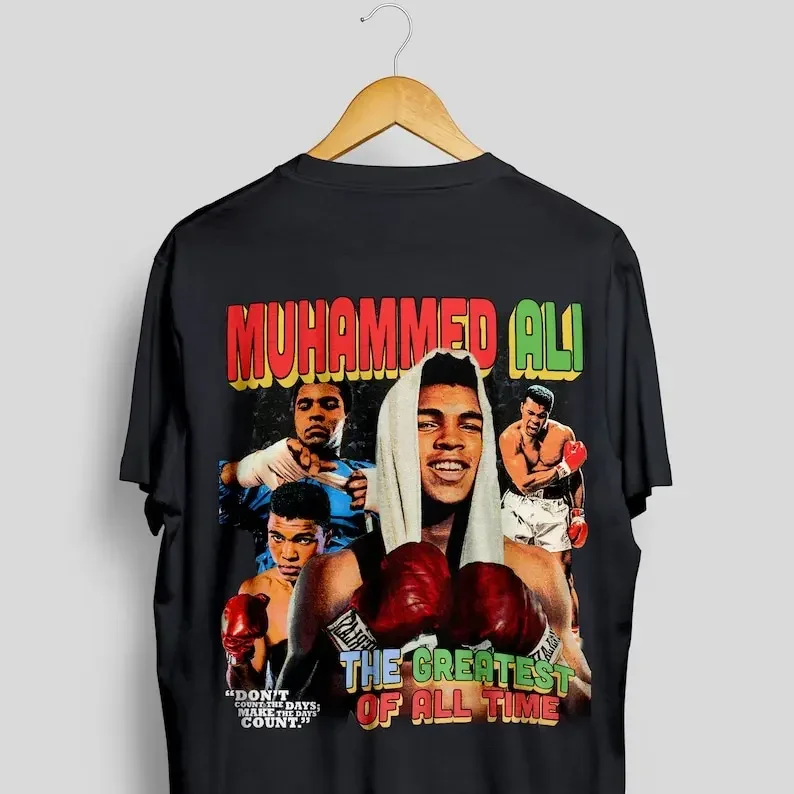 Muhammed Ali Front and Back Shirt Throwback Tee, T-shirt | Rap tee, Streetwear, vintage - UNISEX