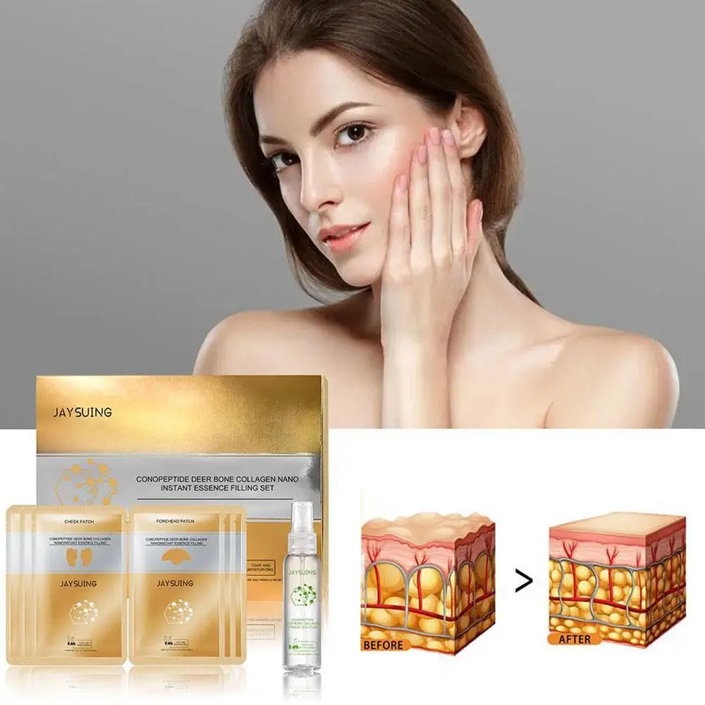 1 SET Peptide Deer Bone Collagen Essence Filling Kit Spiropeptide Essence Set Skin Care