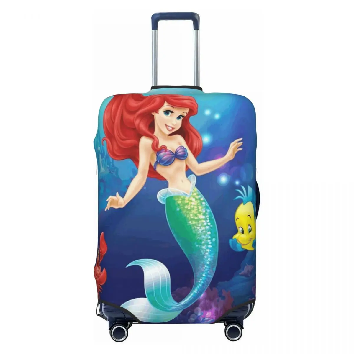 

Custom Fashion The Little Anime Mermaid Froud Luggage Cover Protector Washable Travel Suitcase Covers