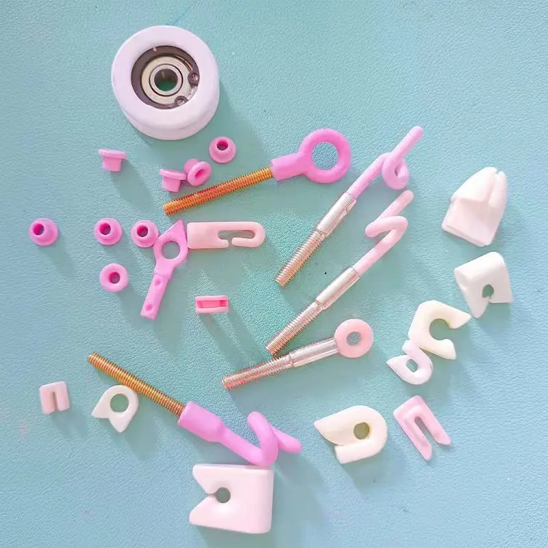 30 Pcs U Type Double Hook Exquisite Different Size Small Pink or White Fine Textile Thread Suitable Enamel Eyelets