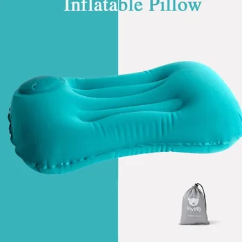 공기 팽창식 비행기 자동차 베개, 여행 베개, 접이식 프레스 타입 침대 베개, 목 허리 쿠션, 가정 사무실 용품 