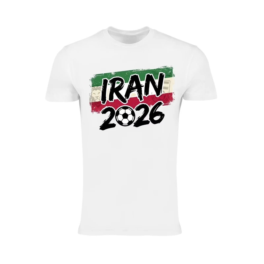 Iran Flag Soccer Printed T-Shirt 2026 Adult Unisex Football Fan Tee Soccer Part Supplies Clothing Men Women Fashion Summer Tops