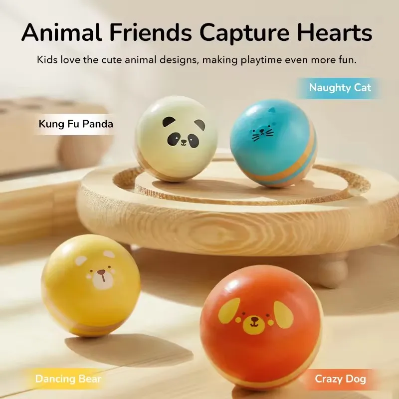 

Mideer Wooden Flip Spinning Top Inverted Rotary Gyroscope Children Classic Educational Toys Multicolor Small Animals