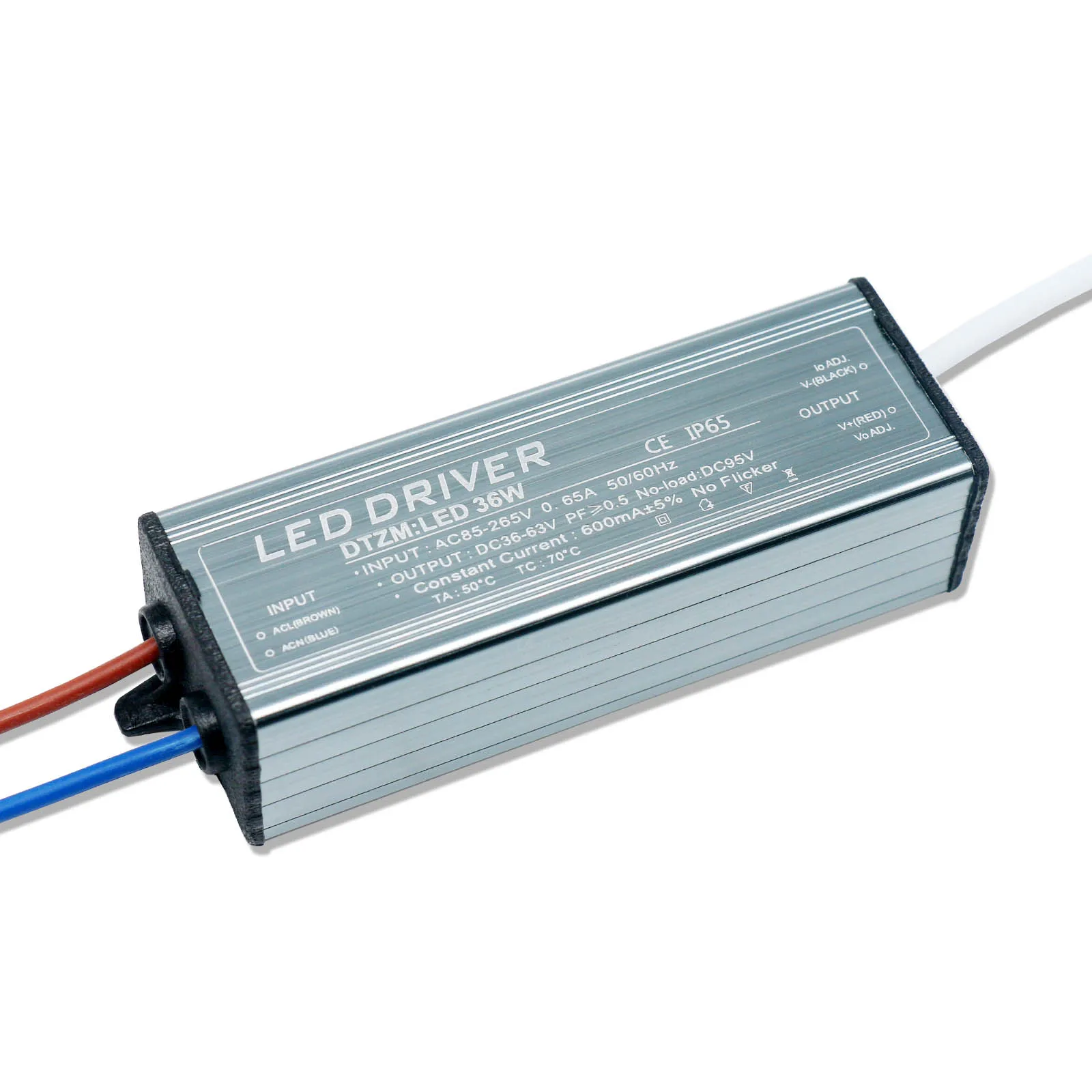 Sterownik LED 600mA 36W do diod LED, zasilacz AC85-265V, transformatory oświetleniowe do użytku zewnętrznego, wodoodporne, wyjście 36-63V, DIY