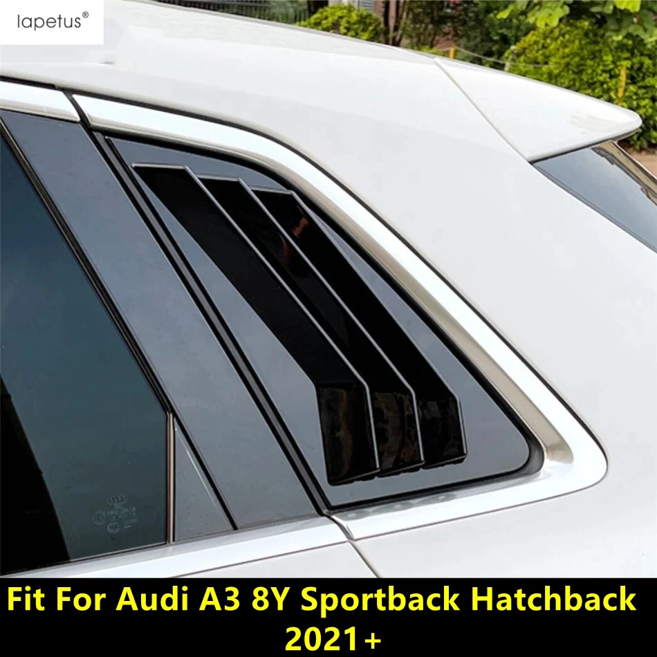 

Car Rear Window Triangle Shutter Louver Sunshade Air Panel Cover Trim Accessories For Audi A3 8Y Sportback Hatchback 2021 - 2024