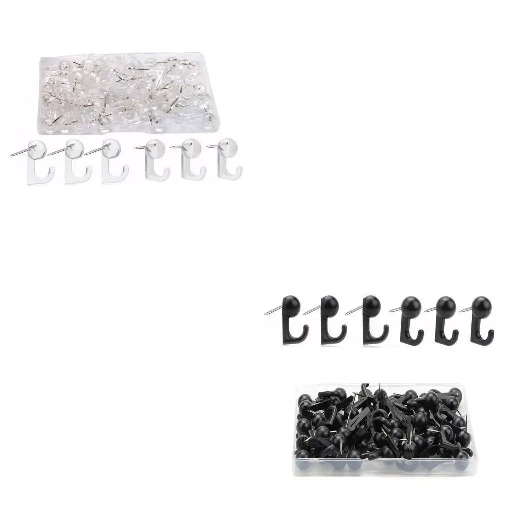  30/50 Pcs Bulletin Board Hooks Push Pin Hooks Decorative Pin Tacks Cork Board Hooks for Photo