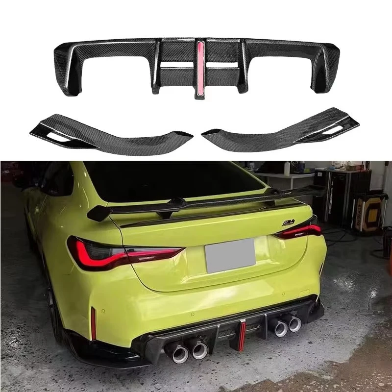 YOMDO G80 G82 Real Carbon Fiber Ae Style Rear Diffuser Rear Bumper Lip Rear Splitter for  G80 M3 G82 M4