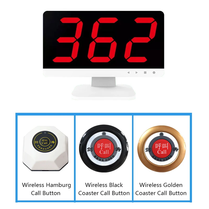 JT-362-MAX Radio Receiver Waiter Buzzer  Wireless Calling Pager System For Hookah Shisha Food Truck Restaurant Equipment Coffee