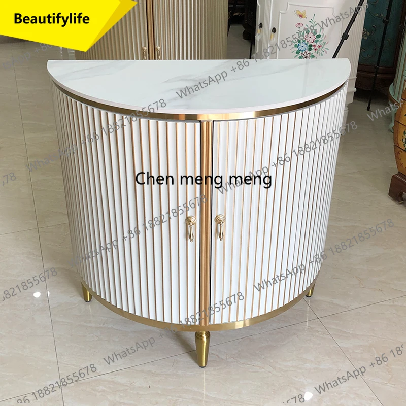 

Роскошный шкаф-витрина A38: современные полукруглые стеллажи для гостиной, кухонные буфеты, витрины для дома и офиса