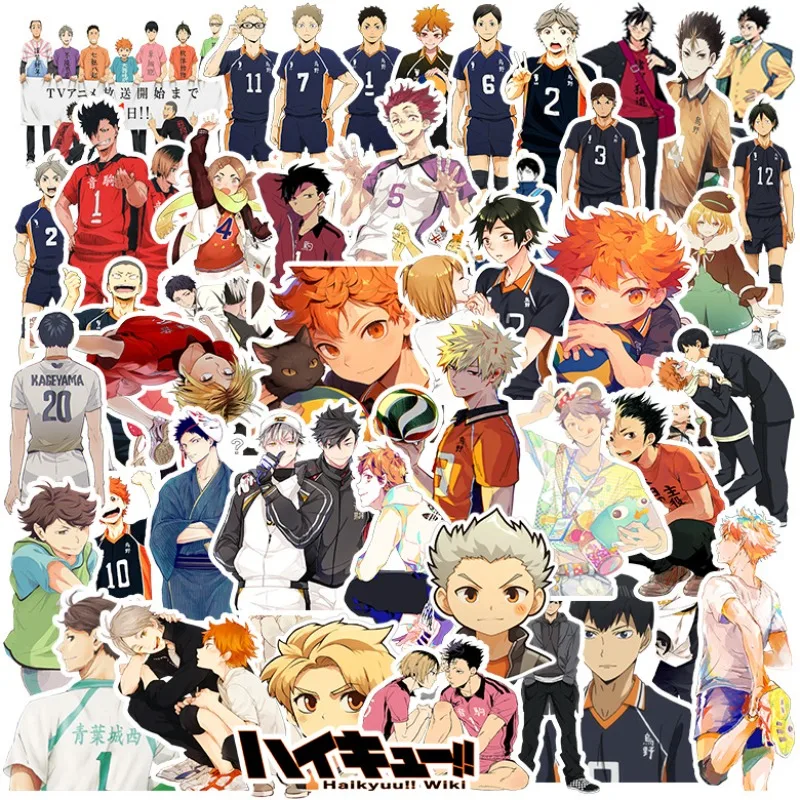 50PCS Karasuno High School Boy Friend Handsome Boy Anime Sticker DIY Phone Laptop Luggage Skateboard Graffiti Decals for Gift