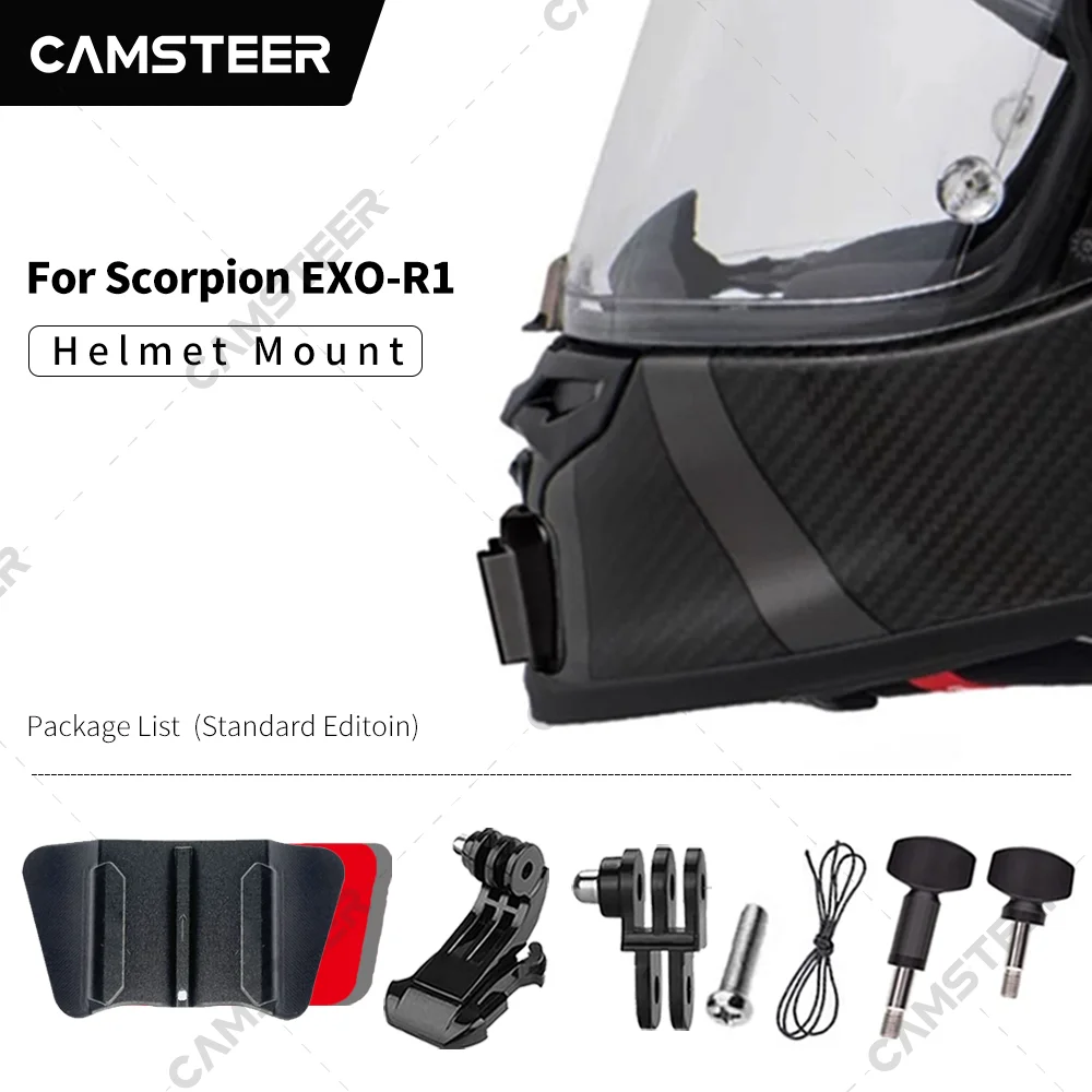 Scorpion Exo R1 / EXO-R1 EVO Customized Helmet Chin Mount for GoPro12 11 10 9 Insta360 X4 X3 Ace pro DJI Action 3/4 Cameras