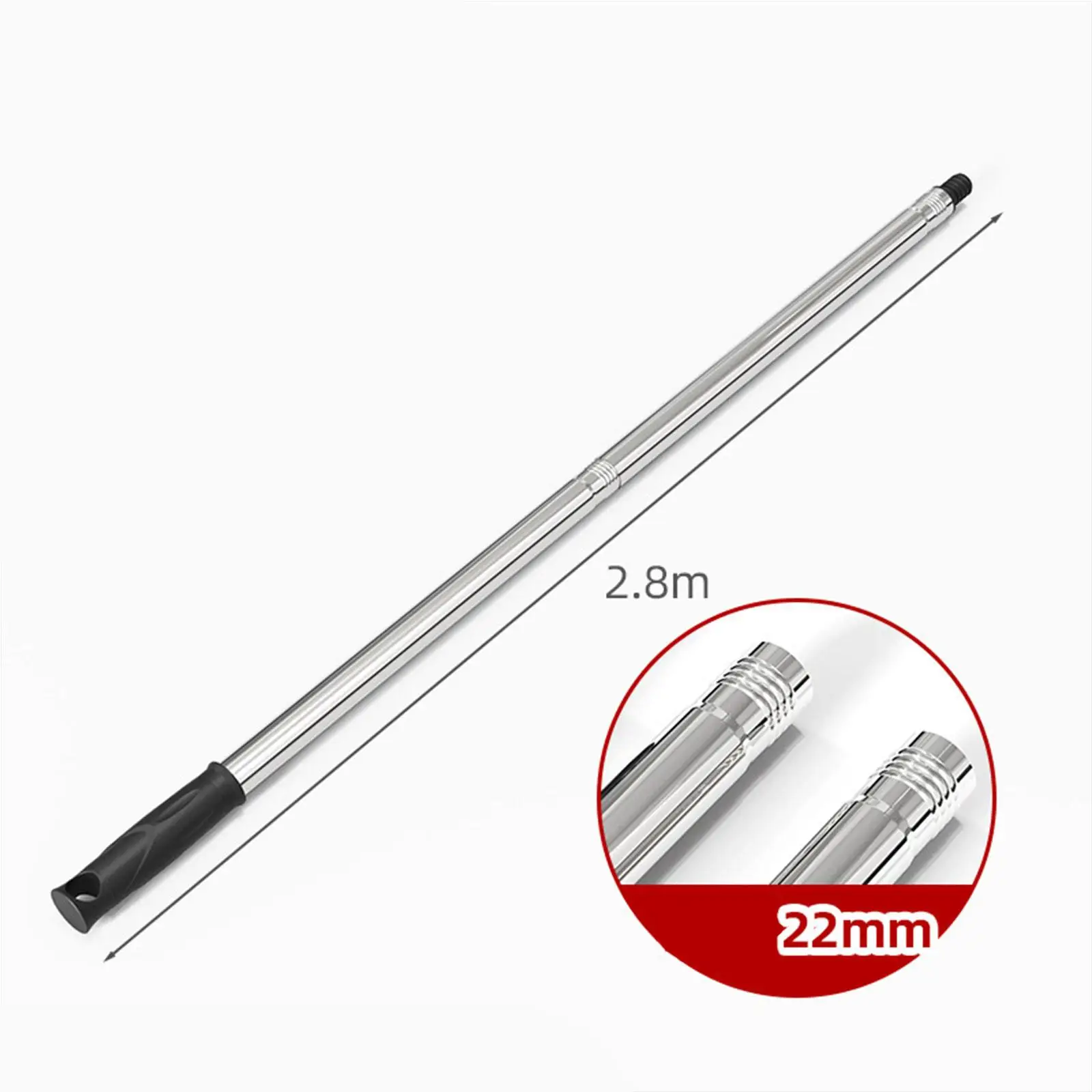 Lightweight Adjustable Paint Roller Pole Stainless Steel Multipurpose Extension Rod for Home Wall Painting