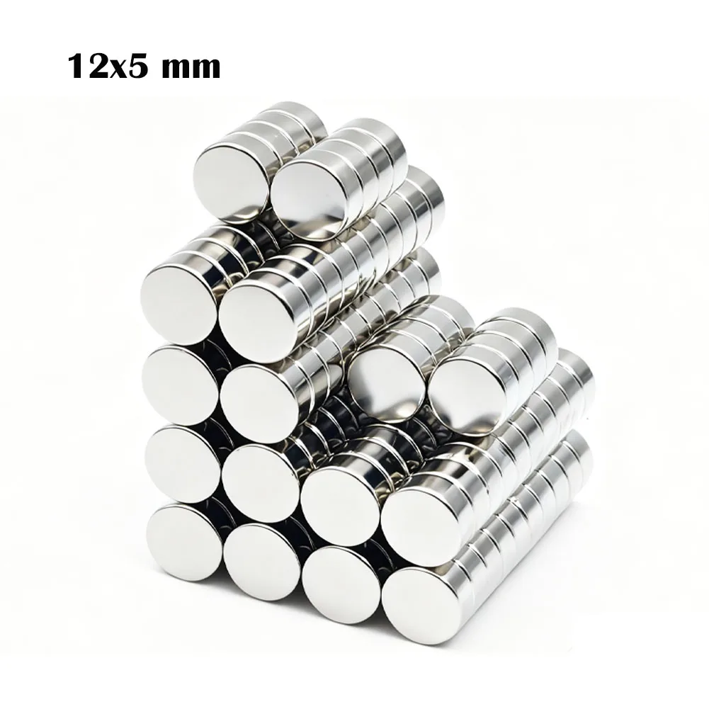 

10-200 Pcs Super Strong Neodymium Magnets 12x5 mm Round Disc Magnets Refrigerator Magnet Round Disc NdFeB Magnets for Office DIY