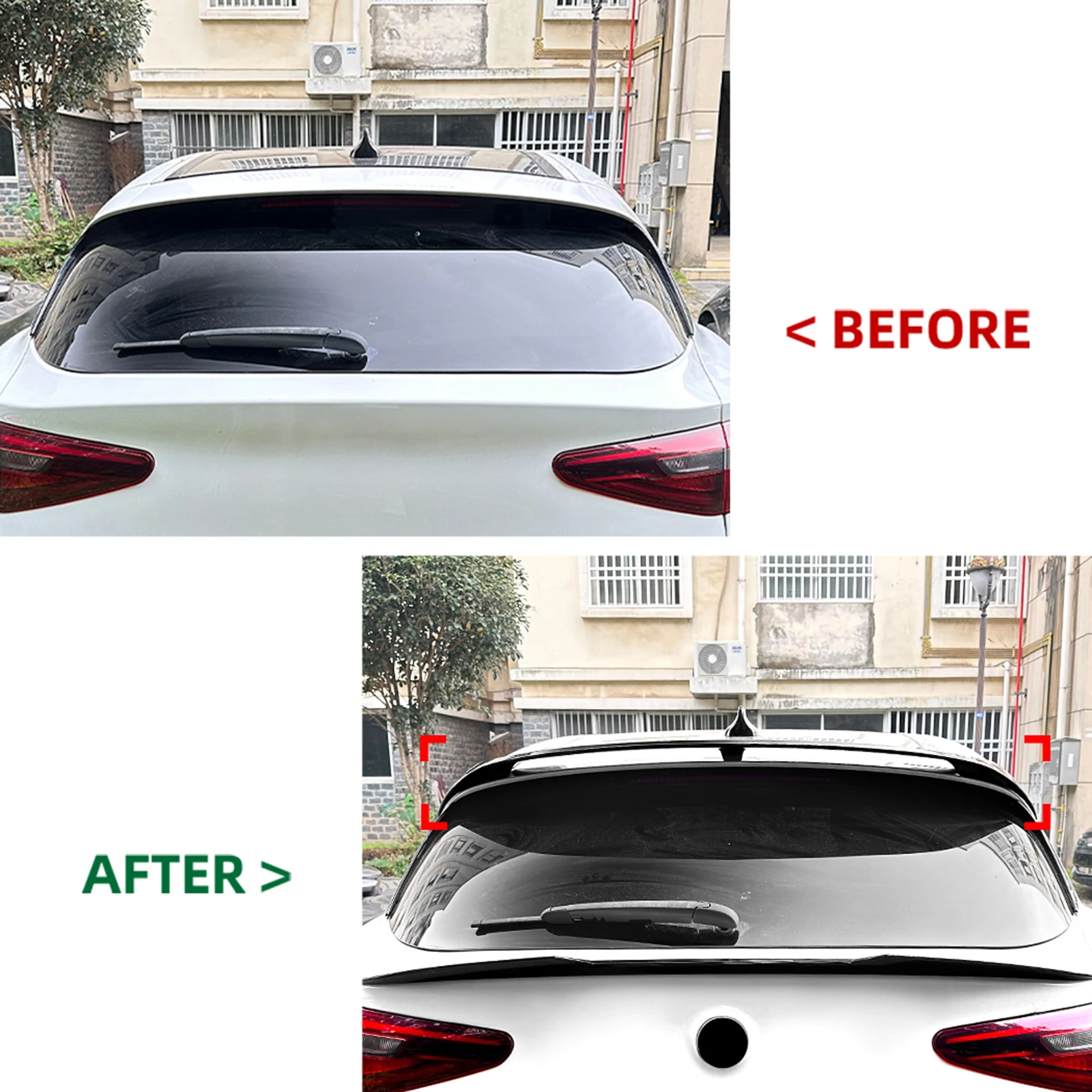 Top Wing Roof Spoiler Rear Lip Trunk Lid For Alfa Romeo Stelvio 2018-2024