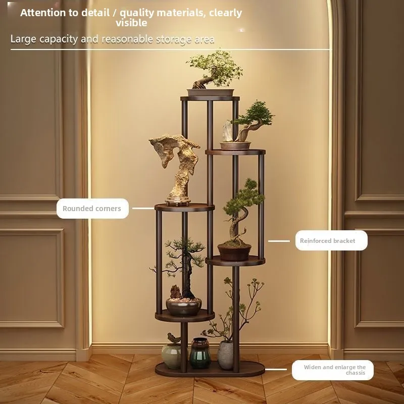 

Durable Solid wood flower rack Chinese antique multi-layer living room hanging orchid flower rack