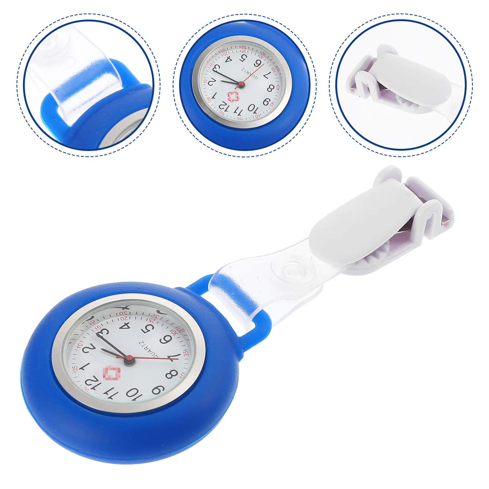 Professional Nurse Pocket Watch with Metal Clip Lightweight Reliable Timekeeping Tool for Hospital Staff Nurse Gift Portable
