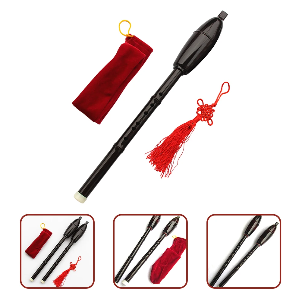 

Bau Flute Instrument with Storage Bag Vertical Bawu Blow National Resin Students