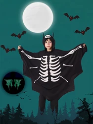 Im Dunkeln leuchten Kinder geisterhafte Fledermaus umhang Halloween-Kostüm