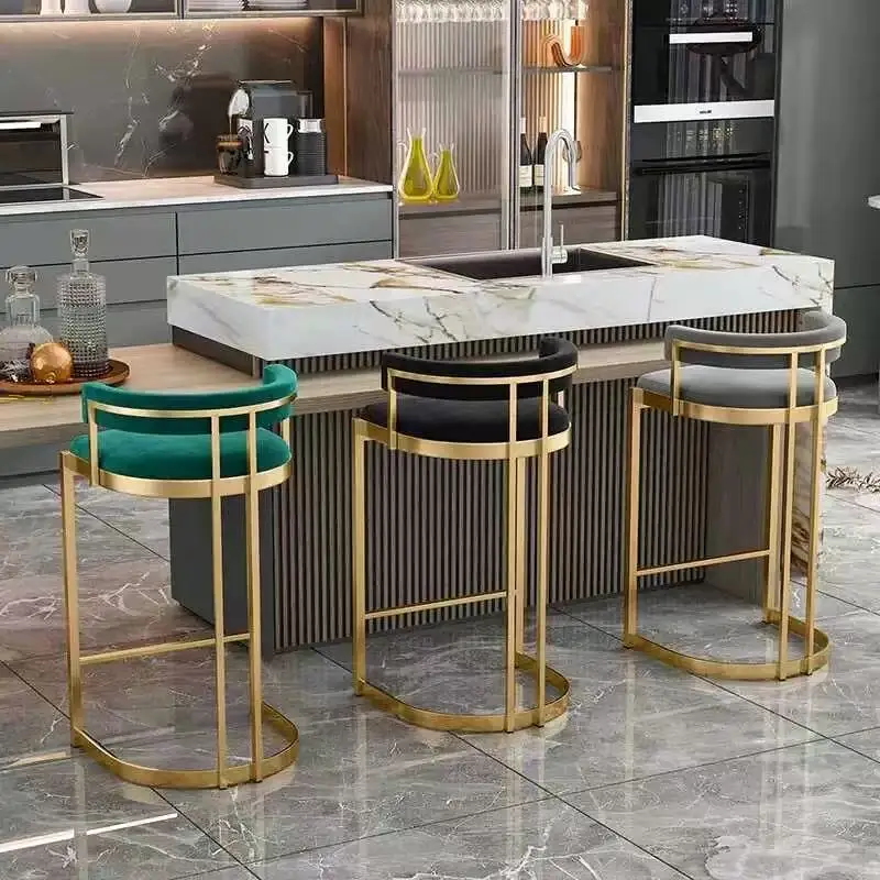 Kursi Bar Gaya Italia Nordik Kursi Bar Putar Kulit Gaya Italia yang Dapat Disesuaikan Furnitur Kayu Mewah Sgabello Da Bar Mewah