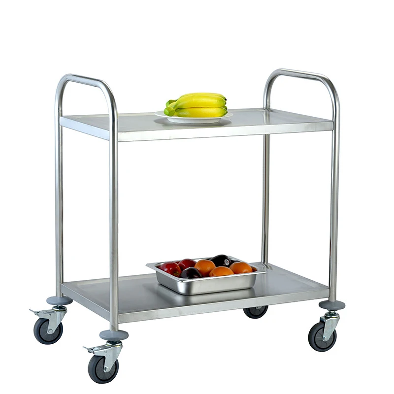 Restaurant Food Service Carts Medium Size Stainless Steel Metal Kitchen Cart Hotel Trolley