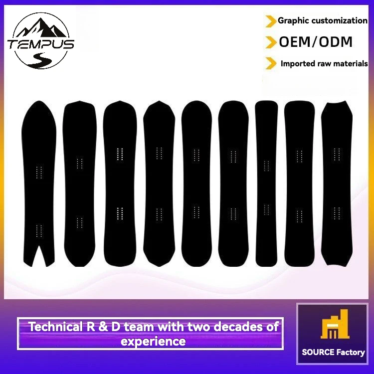 High Quality Customized Durable All Terrain Curved Poplar Core Adult Snowboard Freestyle 80cm for Winter Sports