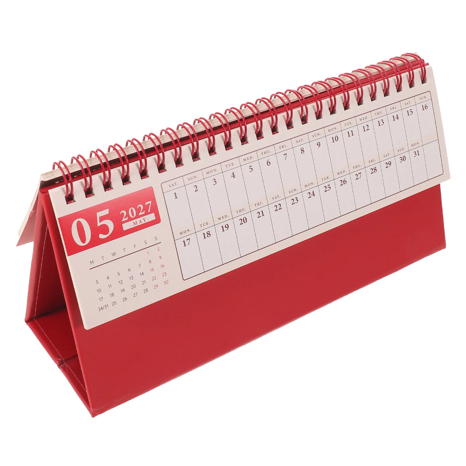 2027 Mini Desk Calendar Standing Flip Desktop Calendar Foldable Small Monthly Planner Aesthetic Home Office Ornament