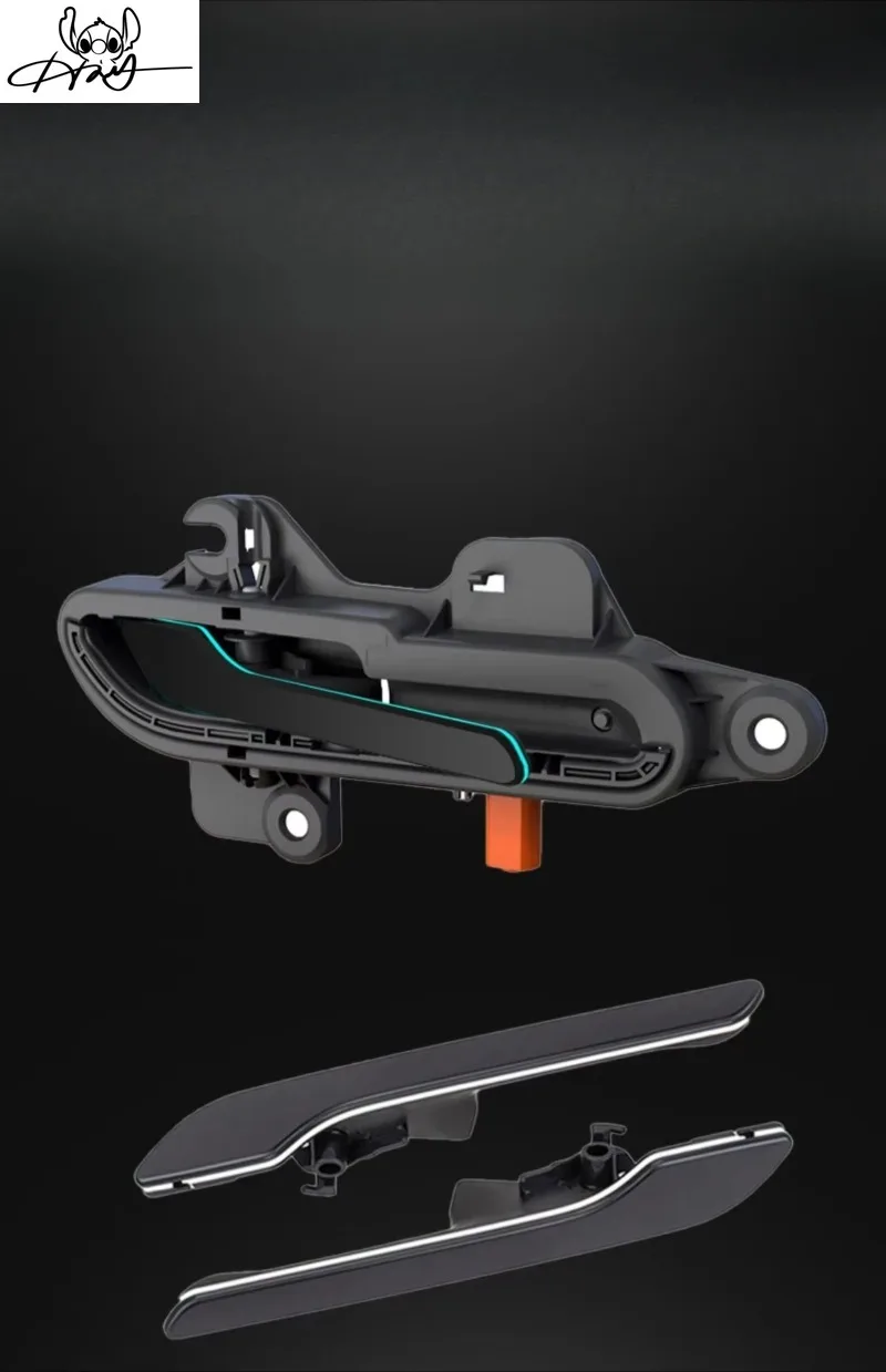 for V6 LED Electric Door Handles Y Auto Pop-Up Color Adjustable Exterior Accessories Automatic Door Handles