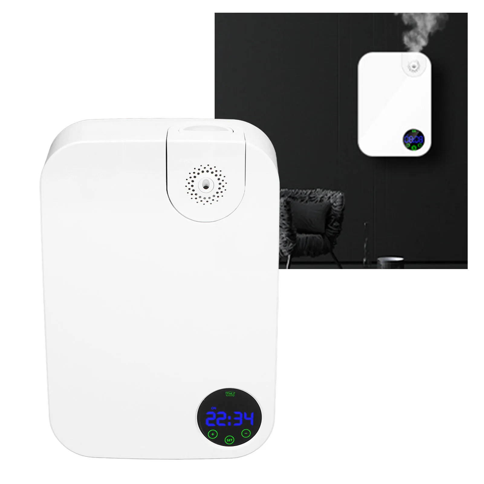 

Диффузор для ароматерапии, интеллектуальный автоматический таймер, сенсорное управление, 3-цветный дисплей, ароматизатор для дома, отеля, вилка европейского стандарта