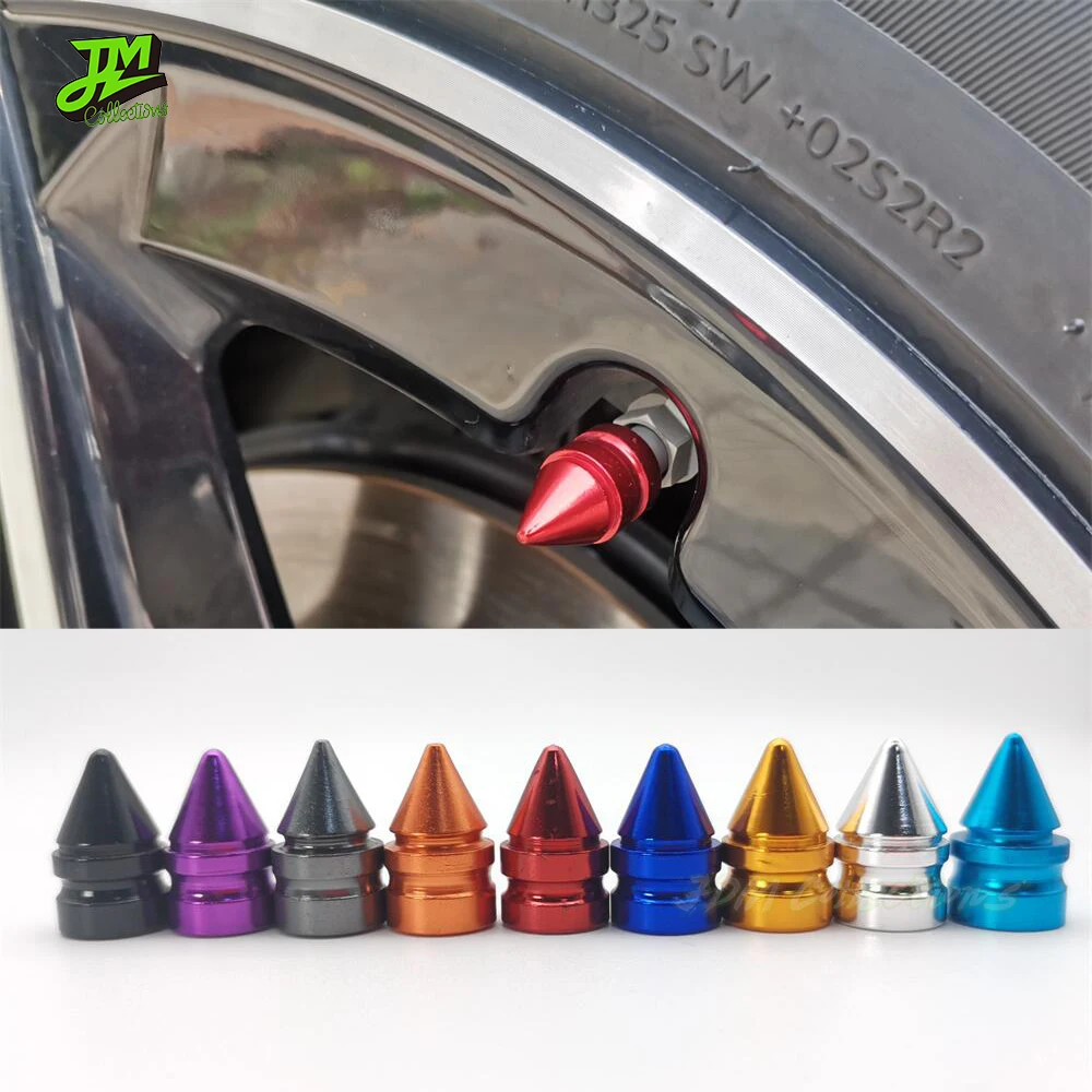 4PCS/set Universal Car Tire Valve Caps Wheel Rim Stem Covers Bullet Shape Aluminum Alloy Motorcycle Electric Cars Accessories