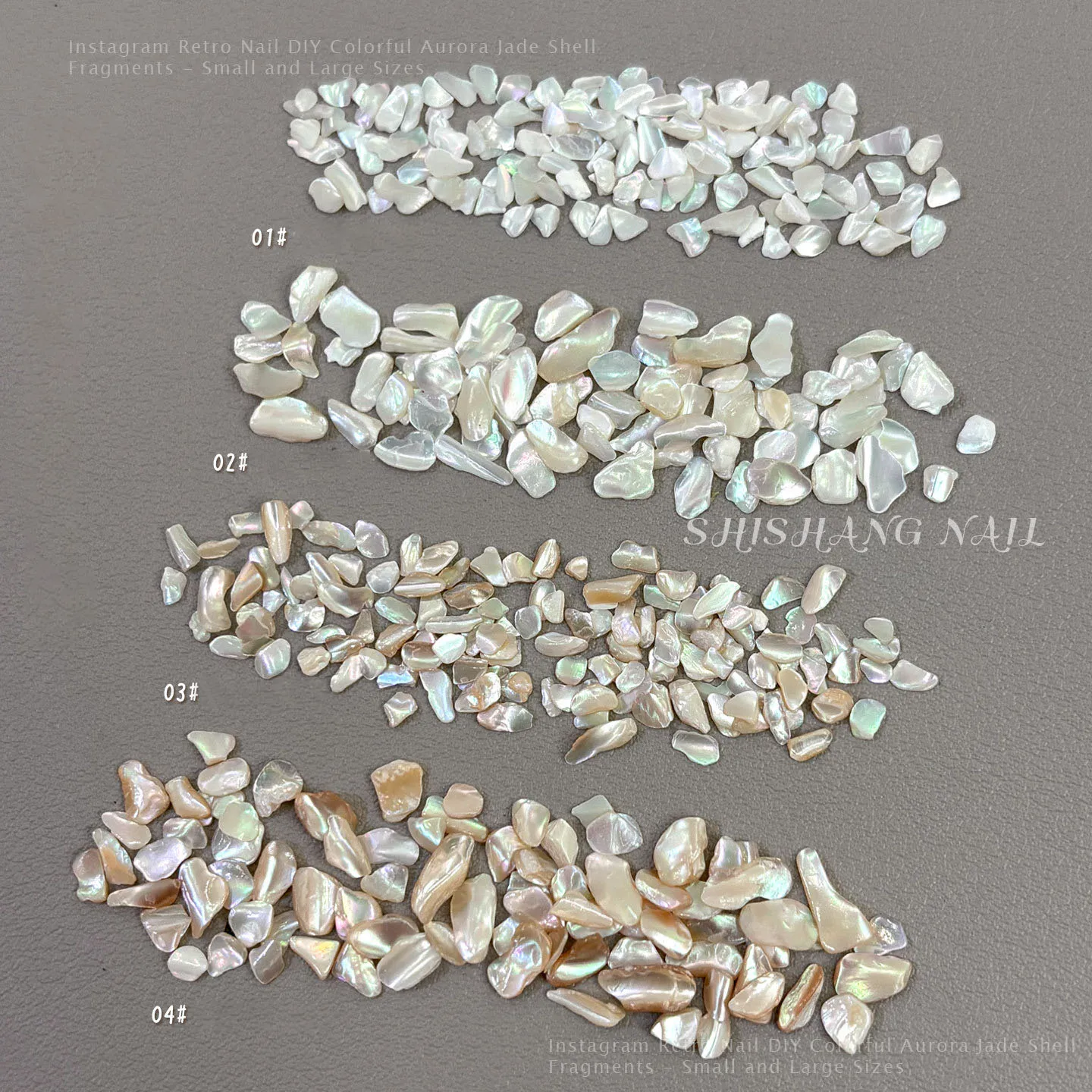 Nail Art Aurora Shell Flakes Abalone Nails Charms 3D Irregular Shell Stone Sequins Nail Art DIY Decoration Manicure Accessory