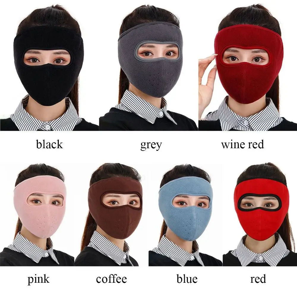 Windproof Warm Mask Daily Winter Warm Cold-proof Earmuffs Fleece Face Shield Camping Ski