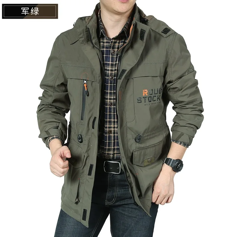 Winter and Autumn Outdoor Casual Windbreaker, Mid-aged Jacket with Added Insulation and Breathable Fabric, Men's Coat