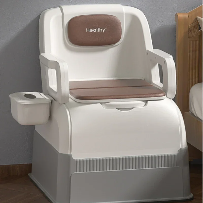 

Ergonomic Elderly Toilet, Detachable Armrest, Heightened Portable Seat, Soft Backrest Comfort Chair for Pregnant Women