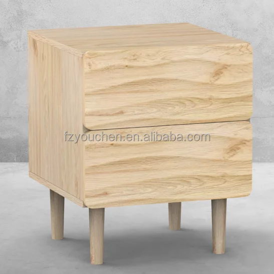 Mesa de cabeceira moderna e simples da borda redonda da madeira curvada da mobília do quarto