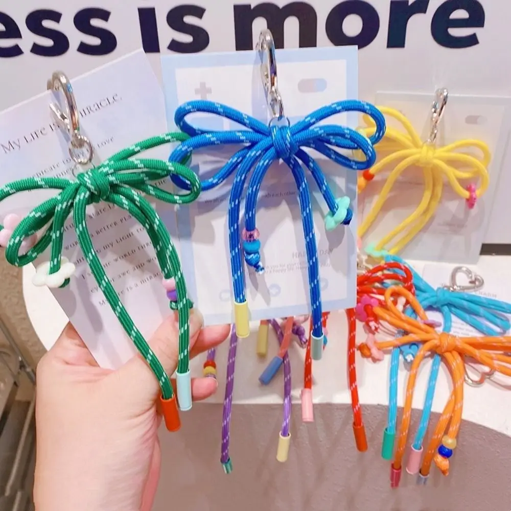 

New Fashion Nylon Rope Braided Keychain Colorful Bag Accessories Rope String Sports Bag Charms Bag Decoration DIY Gifts