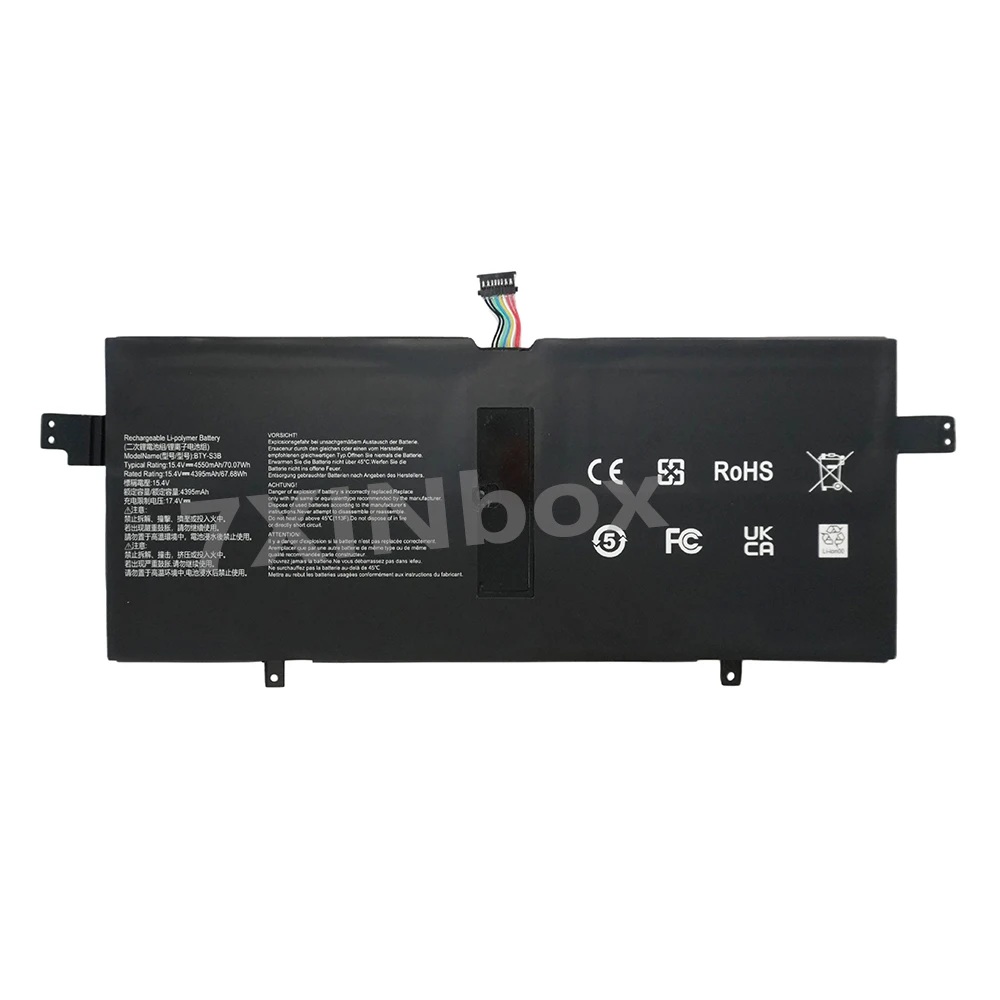 7XINbox BTY-S3B 15.4V 70.07Wh 4550mAh Laptop Battery For MSI Summit E13 Flip A11MT-023US A12Mt-026 4ICP5/50/112 Brand New