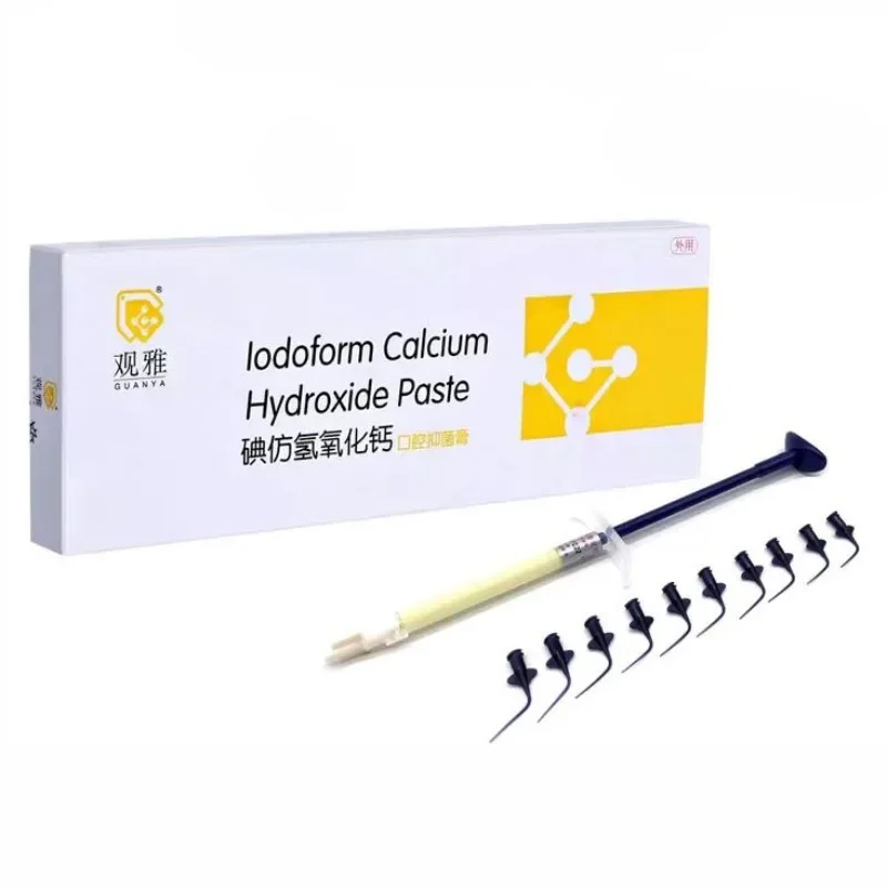 1Pcs Dental Oral Antibacterial Cream 2g Root Canal Disinfection Iodoform Calcium Hydroxide Paste Filling Dental Materials