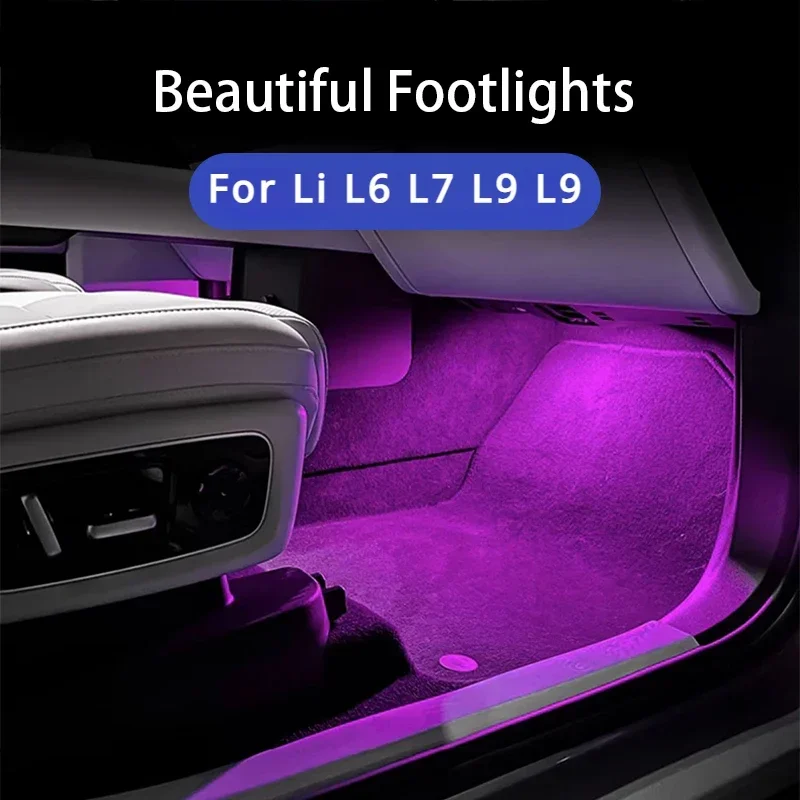For LI Lixiang L6 L7 L8 L9 2022 2023 2024 Car LED Foot-Well Lights Car Lighting Floor Decorative Lamp for Leading Ideal LI LED