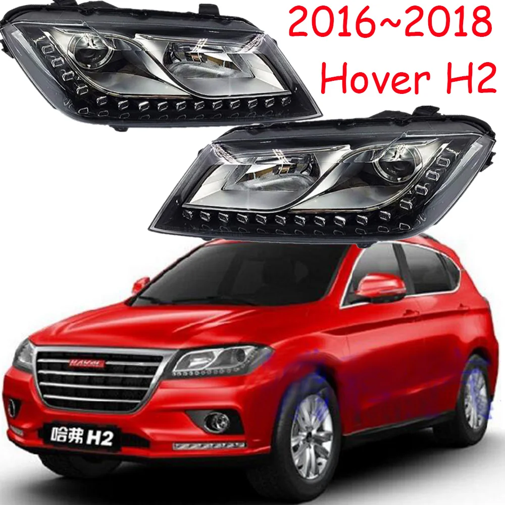 

1pcs Bumper Headlamp For Hover H2 Headlights 2016 2017 2018,Hover H2 Head Light DRL Bi Xenon Lens High Low Beam Parking Fog Lamp