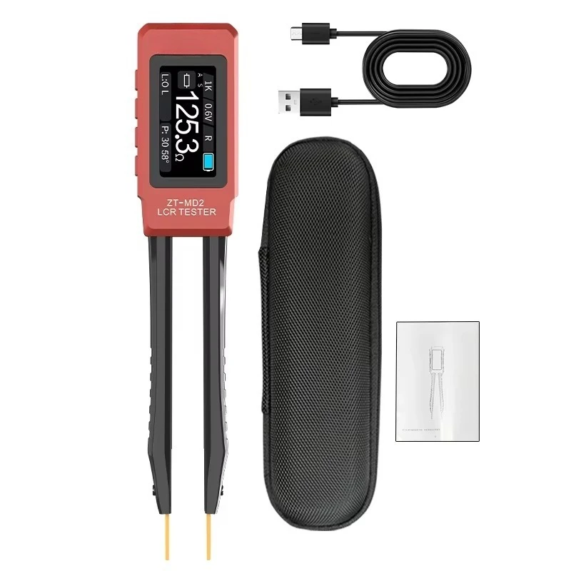ZT-MD2 LCR Meter Resistance Voltage Capacitance Inductance Tweezers Tester Handheld LCR with Signal Generator
