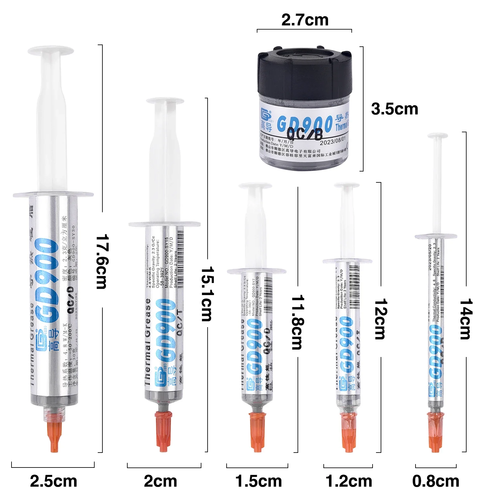 Thermal Grease Paste 4.8W/6.8W/7.5W/M-K Thermal Silicon Heat Sink GD900 GD007 GD-2 For PS SWITCH CPU GPU Printer Laptop Cooler